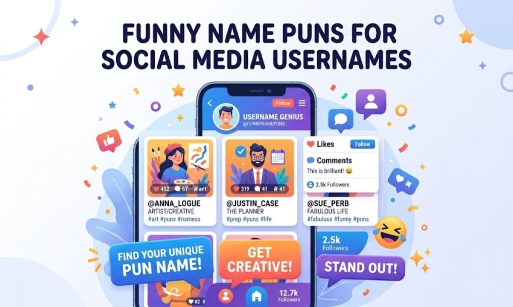 Funny Name Puns for Social Media Usernames